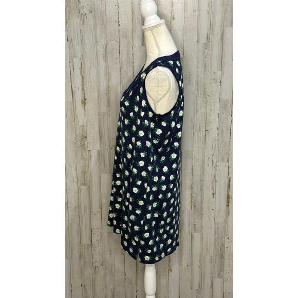 Draper‎ James x Lands' End Blue Floral Shift Dress Petites Size Medium - Picture 3 of 7
